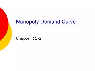monopoly demand curve