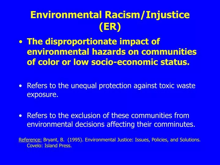 environmental racism injustice er