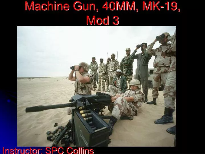 machine gun 40mm mk 19 mod 3