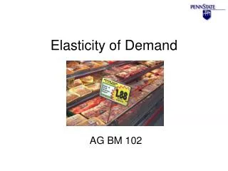 Elasticity of Demand