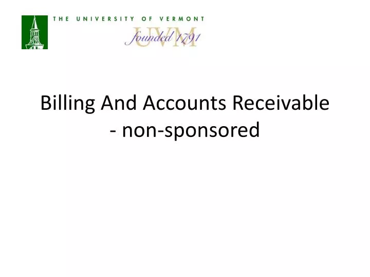 billing and accounts receivable non sponsored