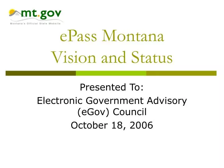 epass montana vision and status