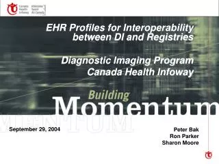 EHR Profiles for Interoperability between DI and Registries Diagnostic Imaging Program