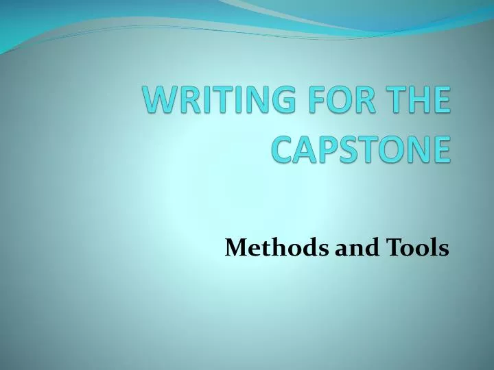 writing for the capstone