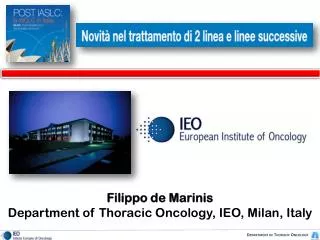 Department of Thoracic Oncology