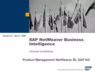 SAP NetWeaver Business Intelligence Unicode-compliance