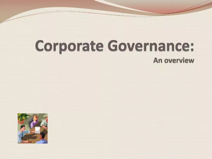 corporate governance a n overview