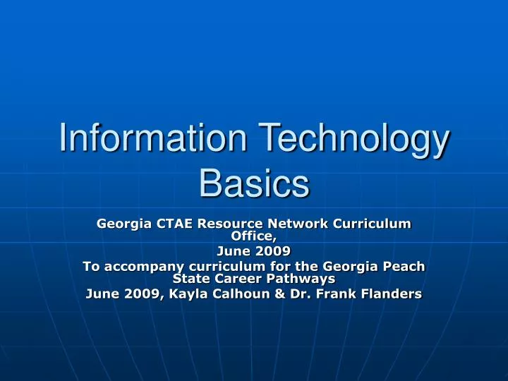 information technology basics