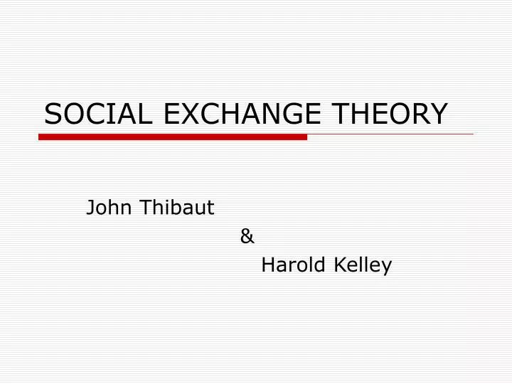 social exchange theory