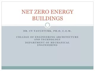 NET ZERO ENERGY BUILDINGS