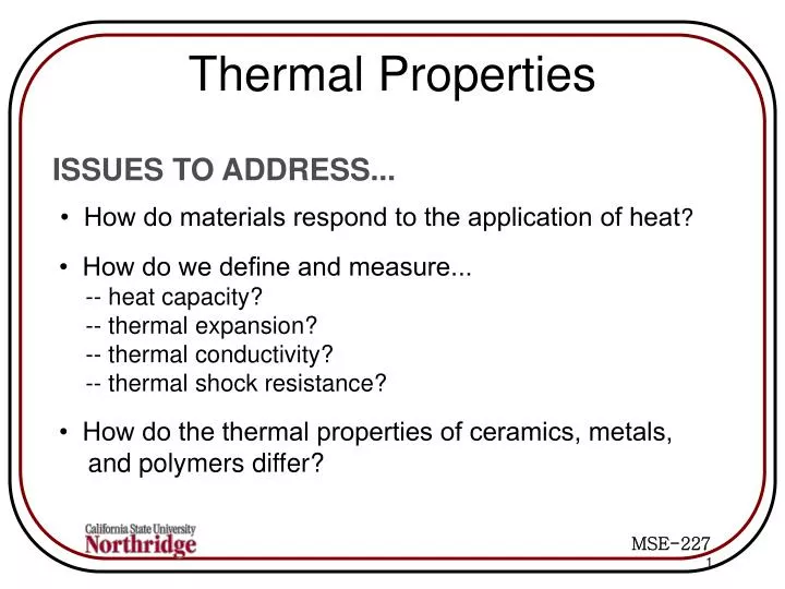 thermal properties