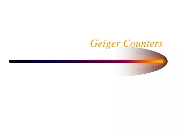 geiger counters