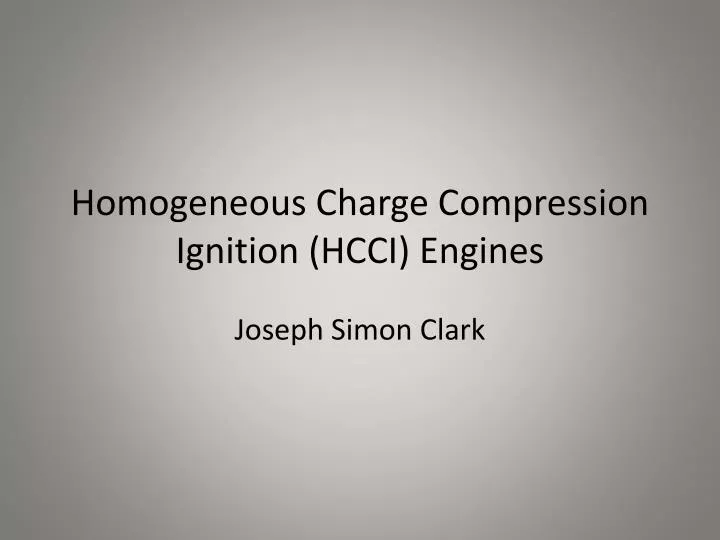 homogeneous charge compression ignition hcci engines