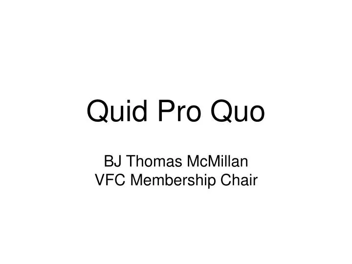 quid pro quo