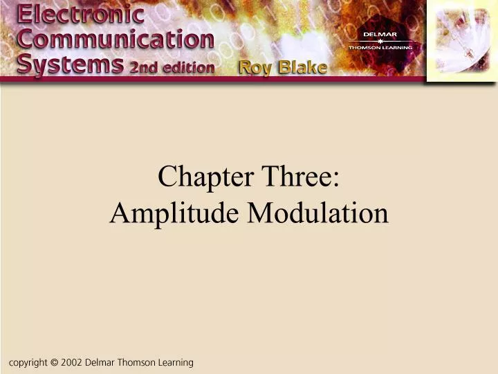 chapter three amplitude modulation