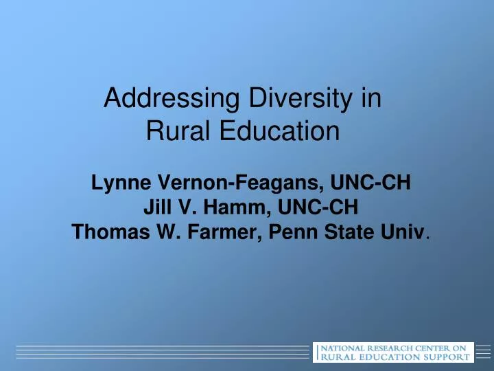 addressing diversity in rural education