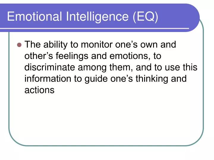 emotional intelligence eq