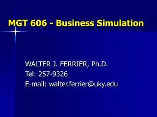 MGT 606 - Business Simulation