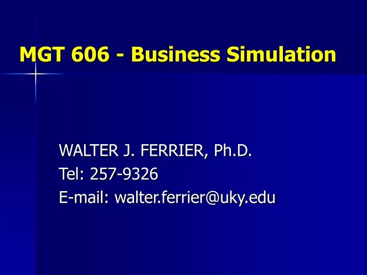 mgt 606 business simulation