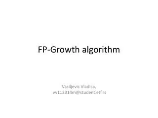 FP-Growth algorithm
