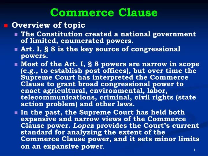 commerce clause