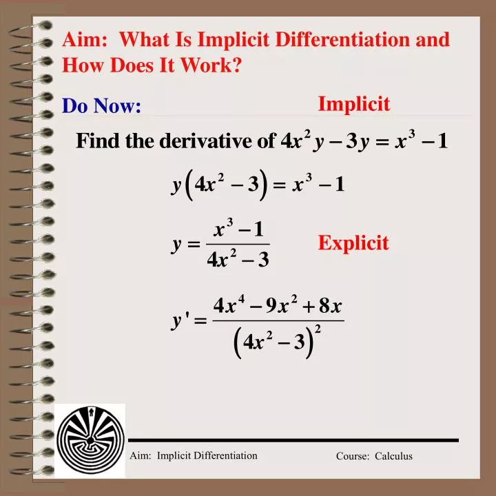 aim what is implicit differentiation and how does it work