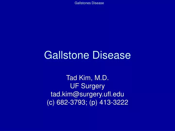 gallstone disease