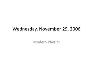 Wednesday, November 29, 2006