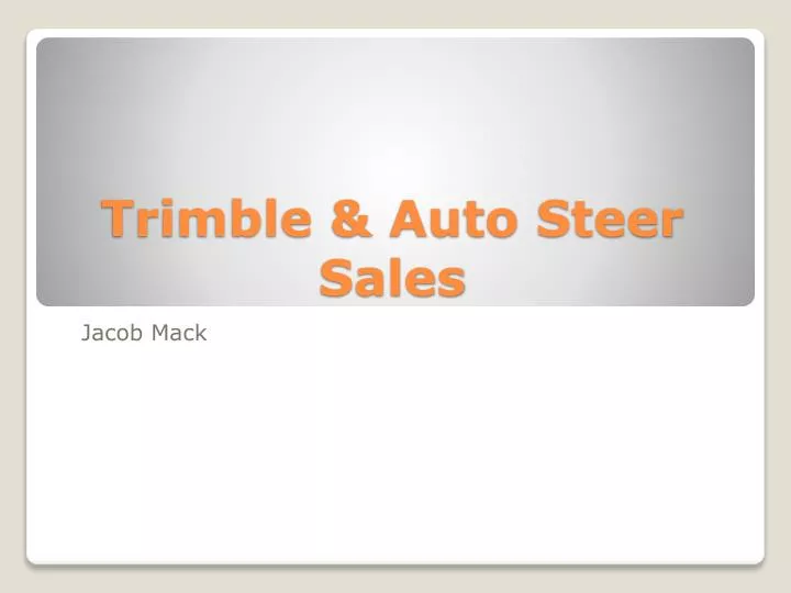 trimble auto steer sales