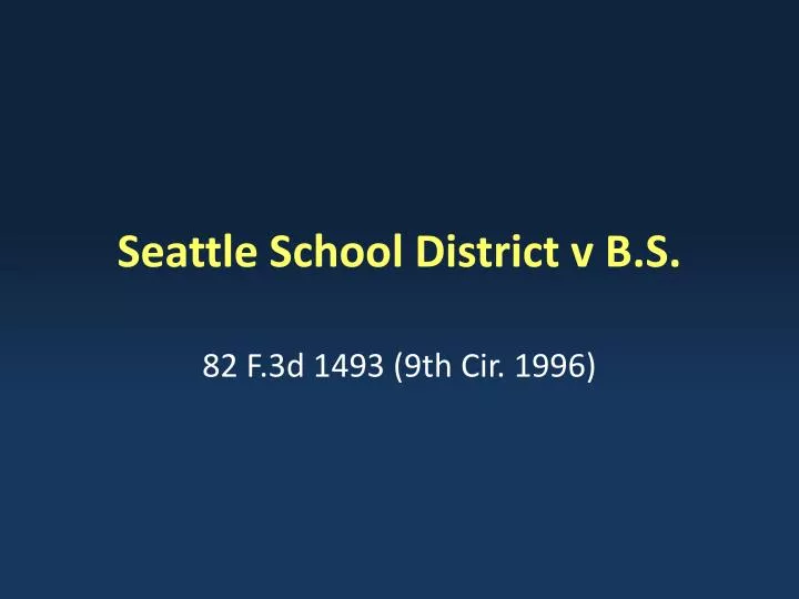 seattle school district v b s