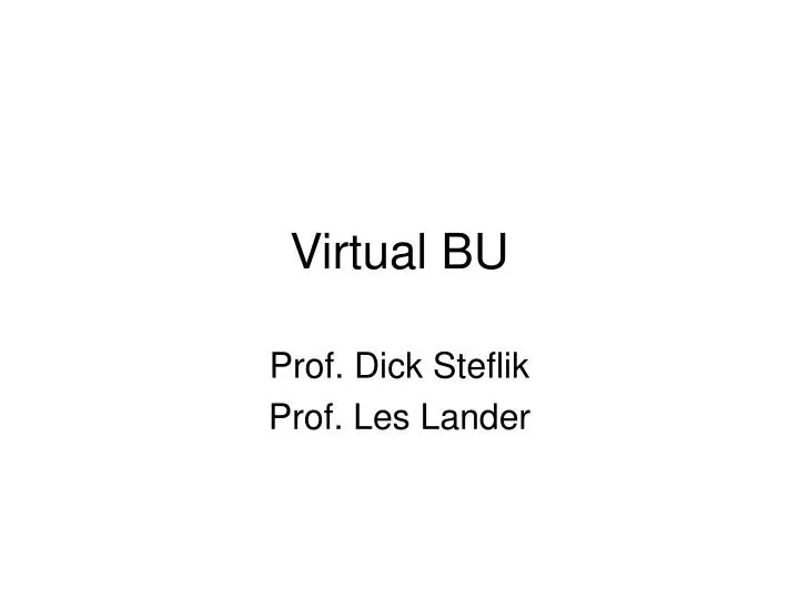 virtual bu