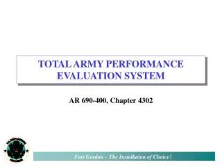 TOTAL ARMY PERFORMANCE EVALUATION SYSTEM