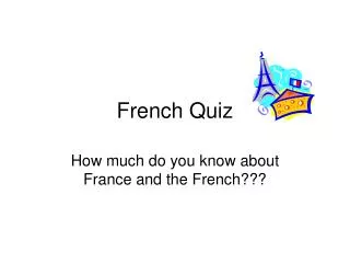 French Quiz