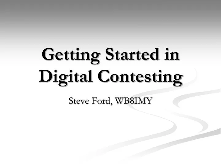 getting started in digital contesting