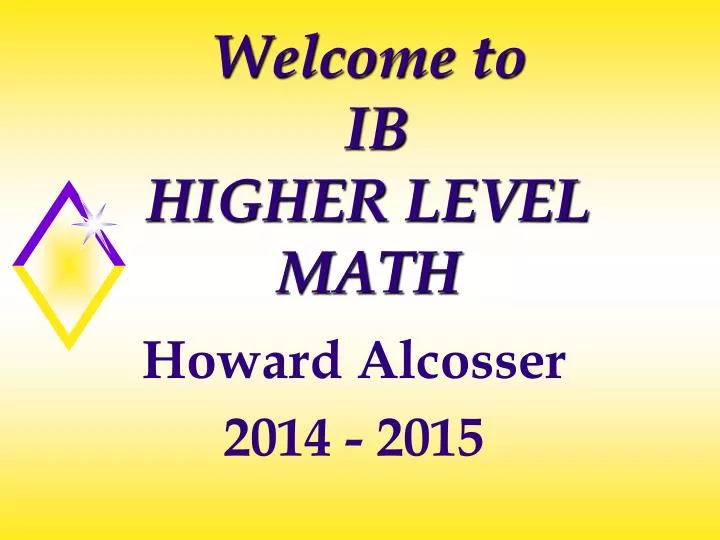 welcome to ib higher level math