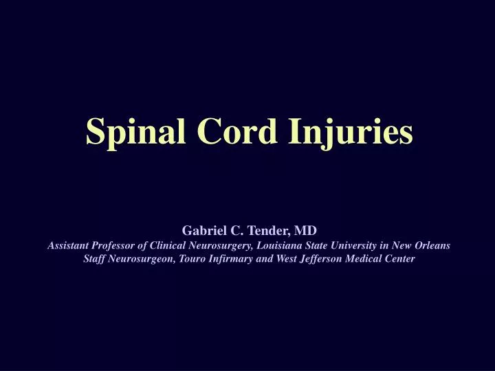 spinal cord injuries