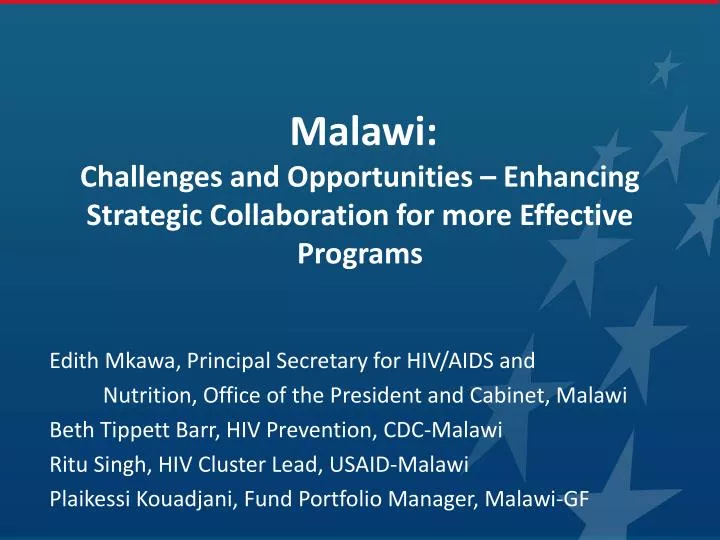 malawi challenges and opportunities enhancing strategic collaboration for more effective programs