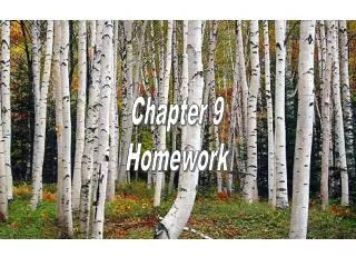 Chapter 9 Homework