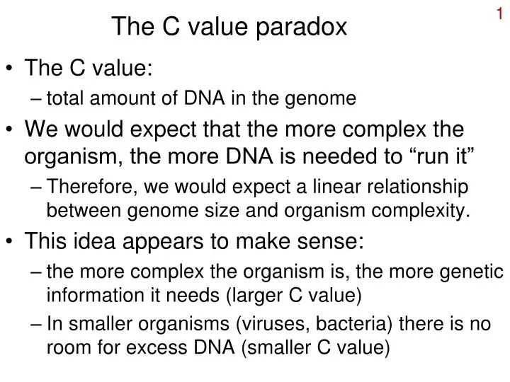the c value paradox
