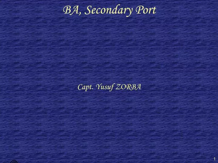 ba secondary port