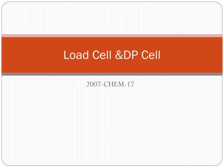 load cell dp cell