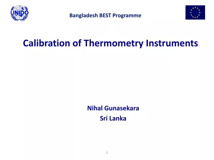 calibration of thermometry instruments
