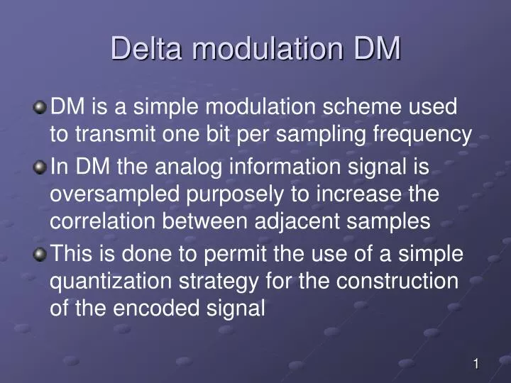 delta modulation dm