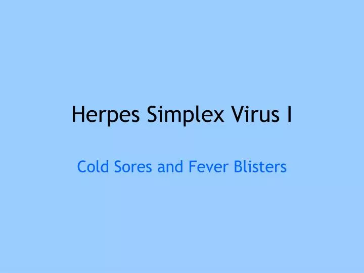 herpes simplex virus i