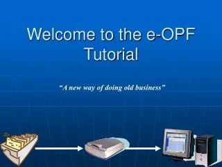 Welcome to the e-OPF Tutorial