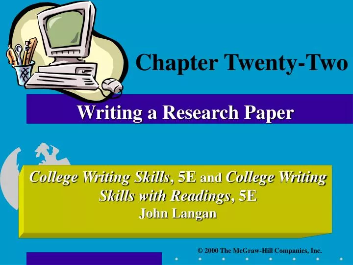 chapter twenty two writing a research paper