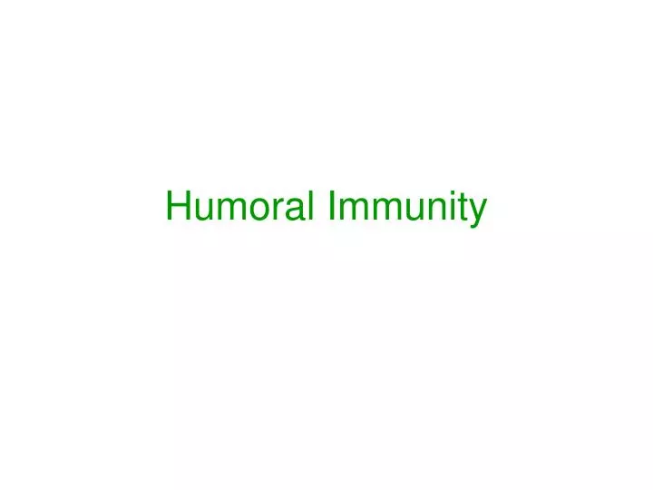 humoral immunity