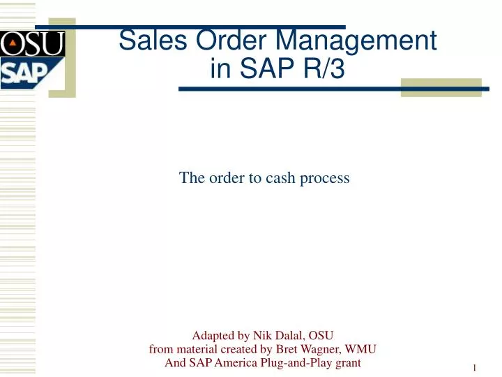 sales order management in sap r 3