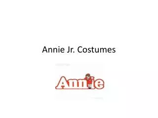Annie Jr. Costumes