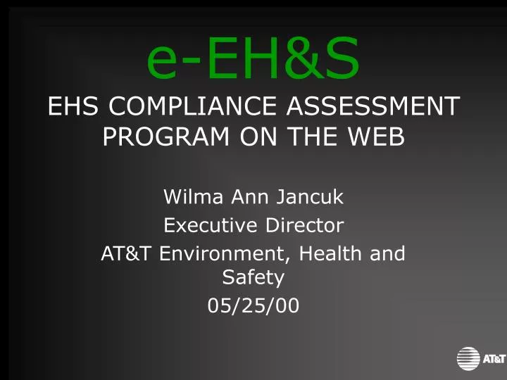 e eh s ehs compliance assessment program on the web